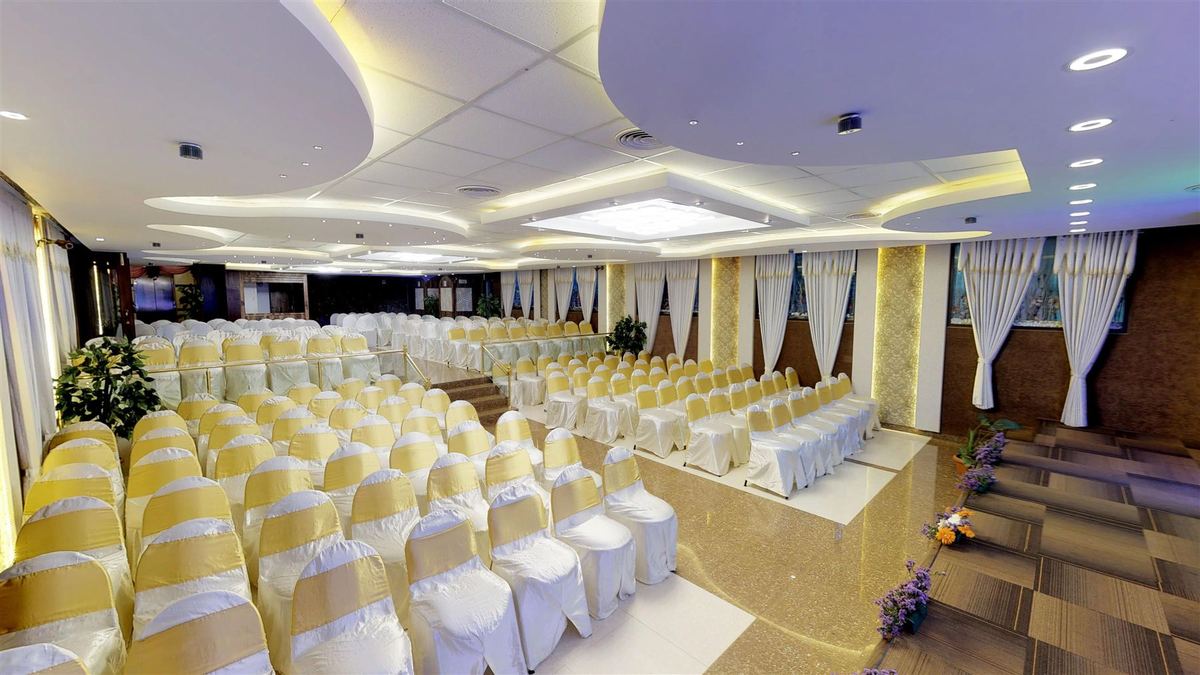 The 4th Floor Galleria set for a celebration